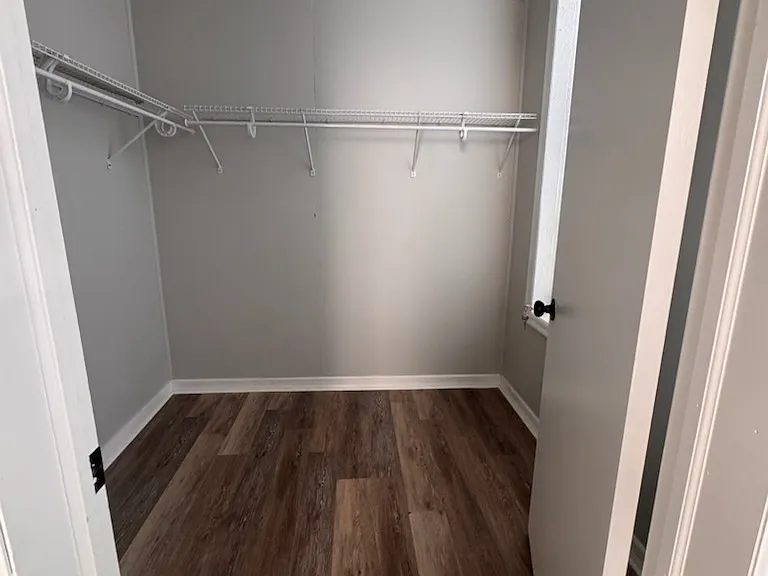 Walk-in closet off bedroom
