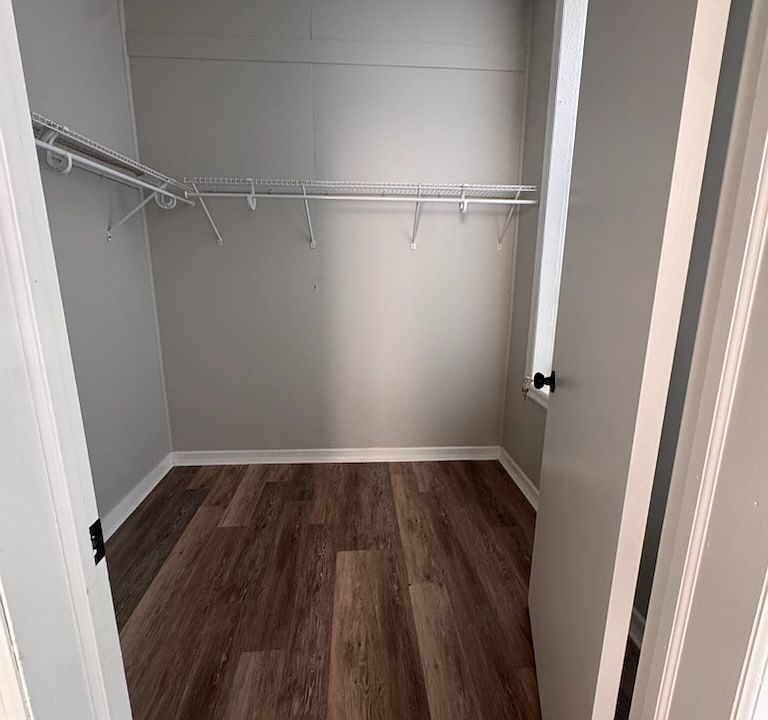 Walk-in closet off bedroom