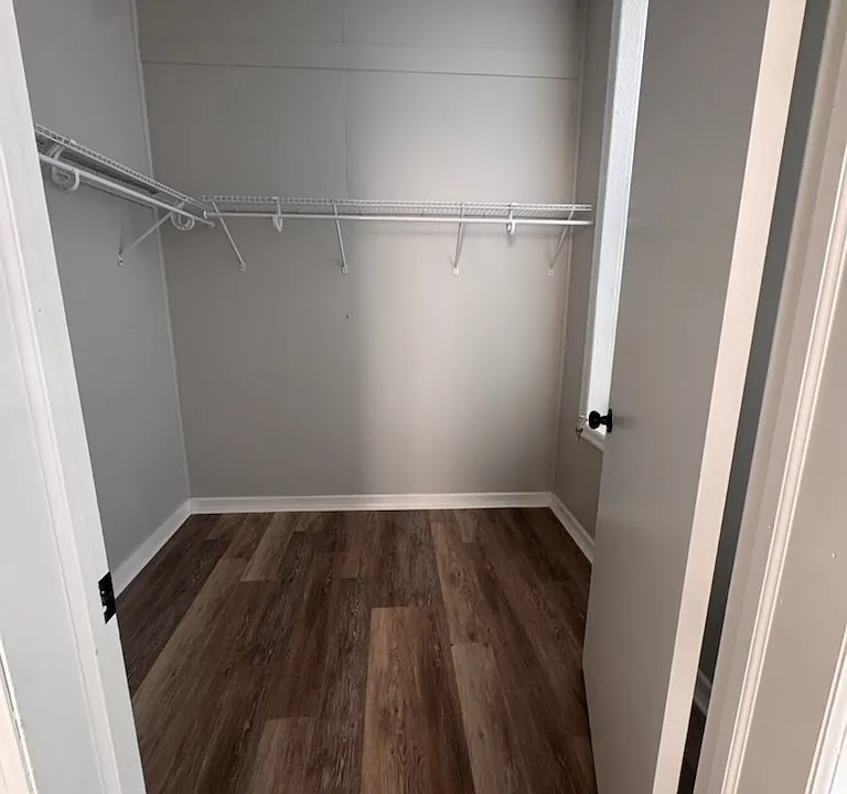 Walk-in closet off bedroom