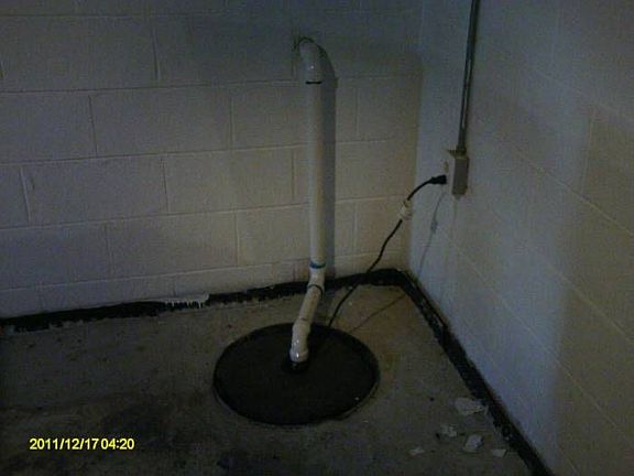 Basement sump pump