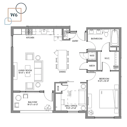 Floor plan W6
