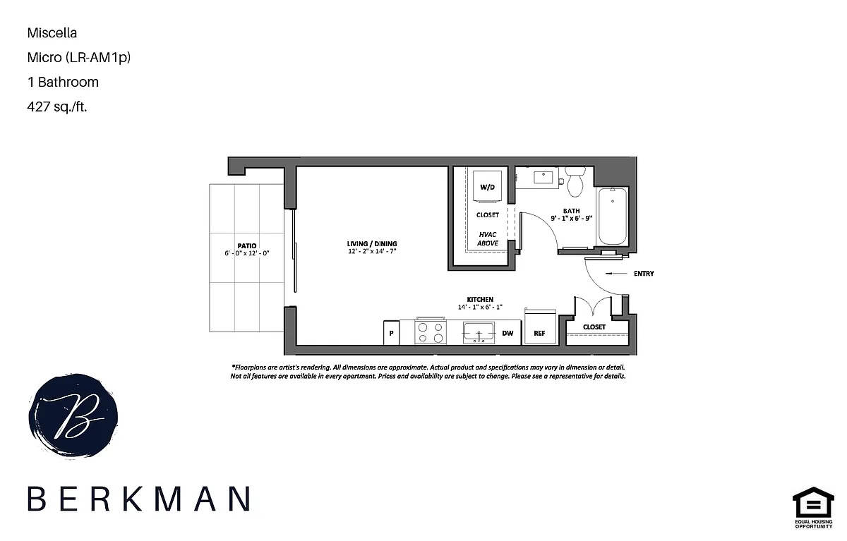 Floor plan Miscella + Patio