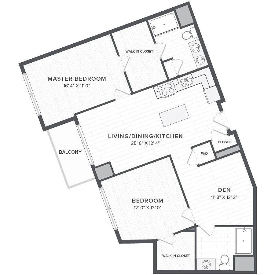 Floor plan 2B2BA+D-2H