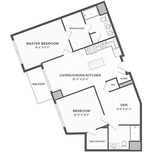 Floor plan 2B2BA+D-2H