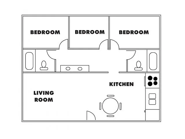 Floor plan 3x2 Shared