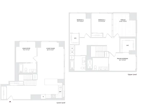 Floor plan 3 Bed 3 Bath PH D
