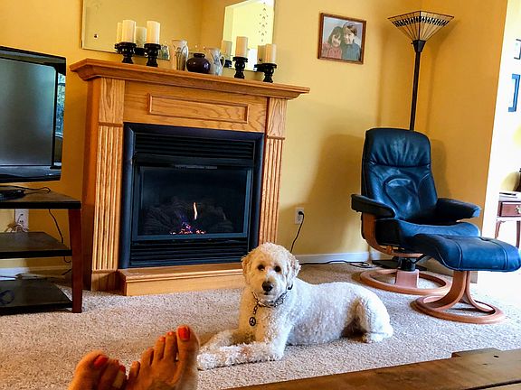 Gas fireplace in livingroom
