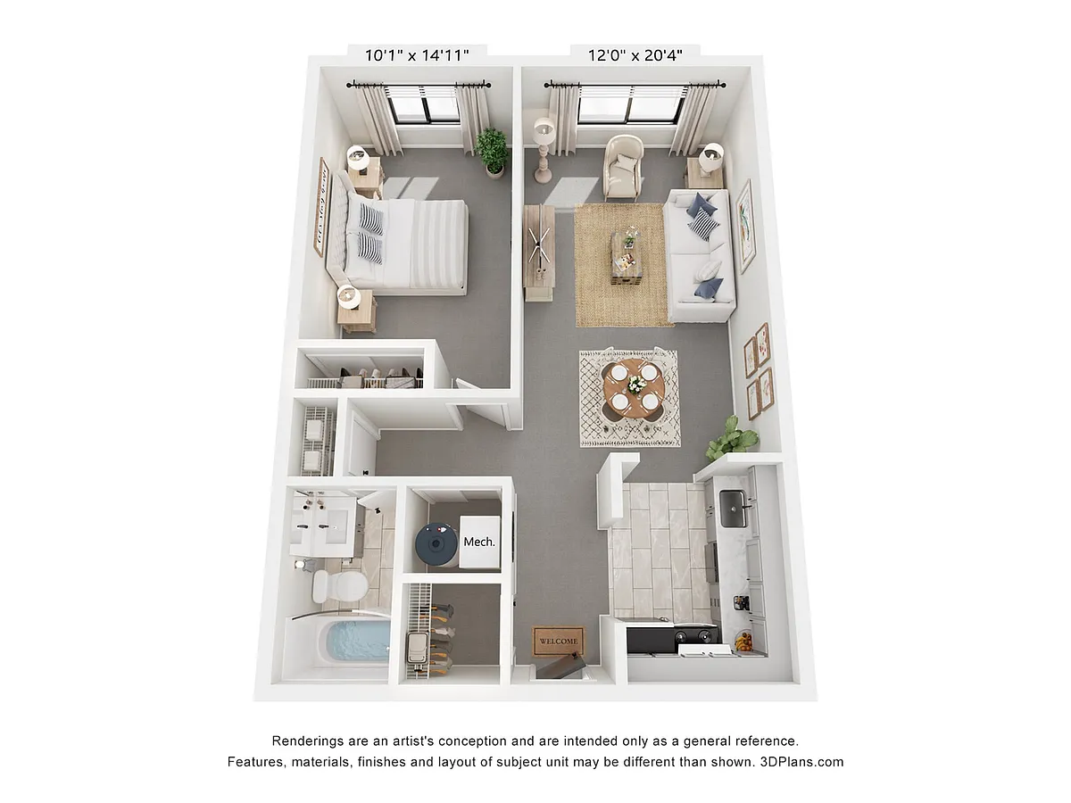 Floor plan 1 Bedroom
