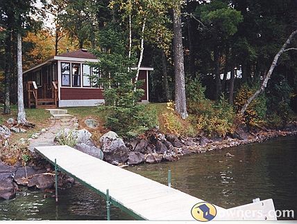 View of cabin from Pelican Lake