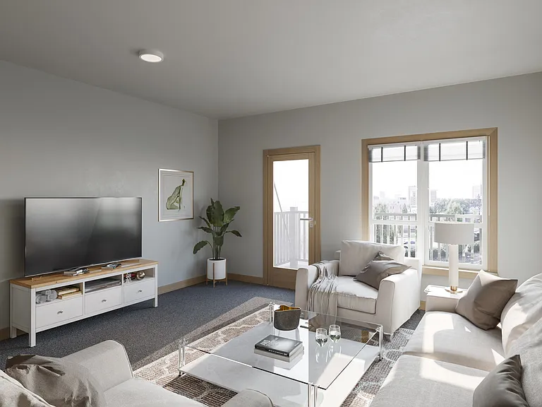 Rendering of a furnished Living room