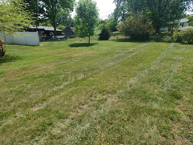 large fenced in backyard
