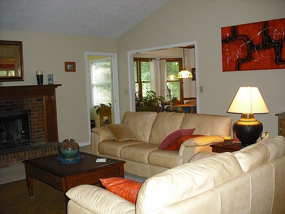 Living room with high ceiling