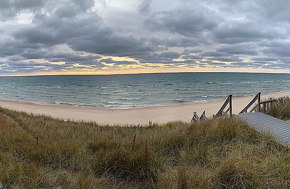 Lake Michigan view of access