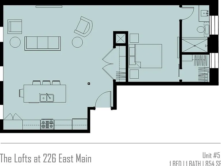Floor plan of loft #5