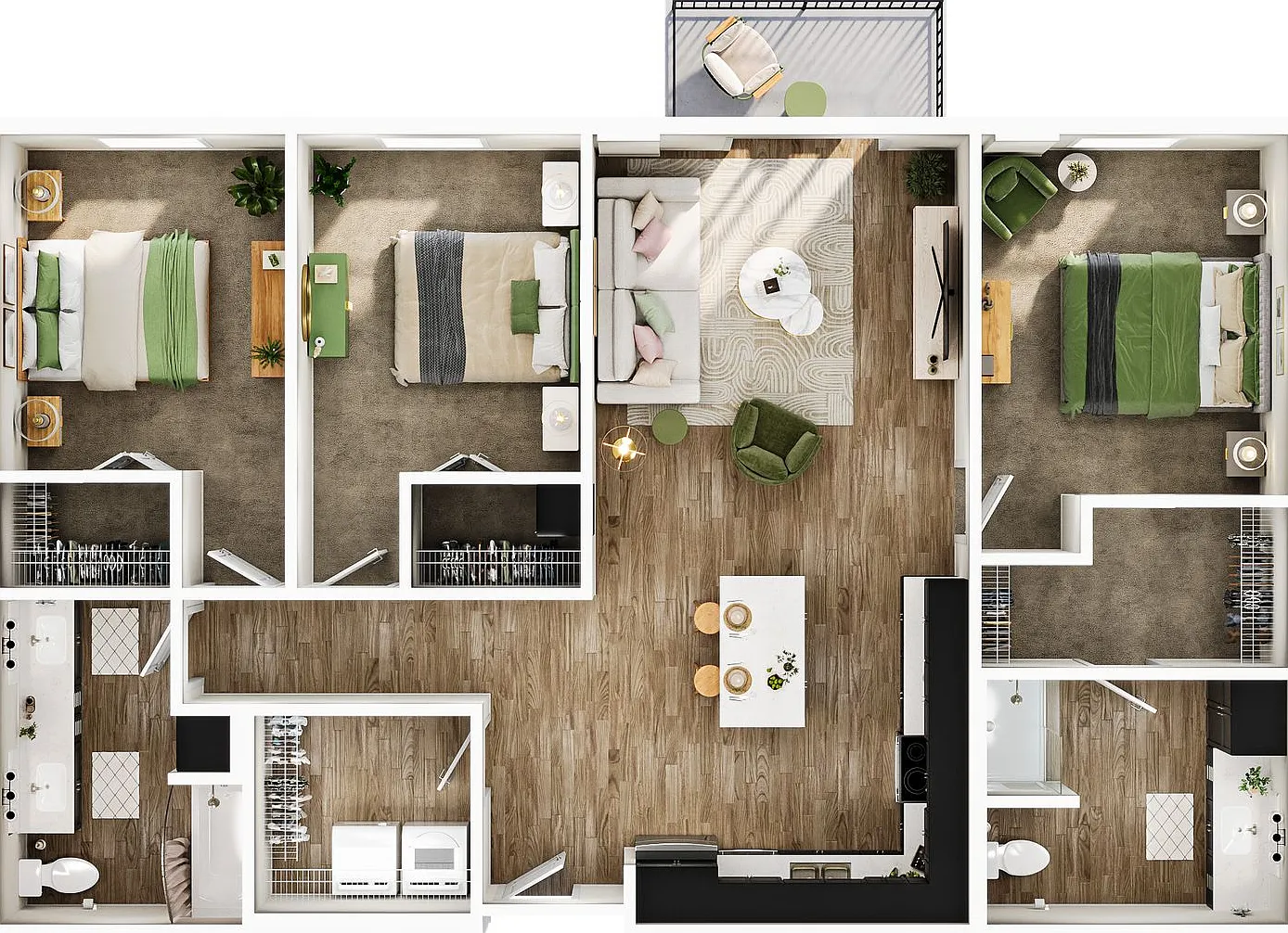 The Tributary - 3 Bedroom / 2 Bathroom — Photo 2