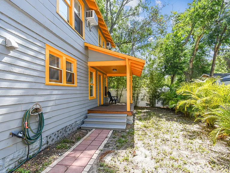 Back yard (with door to downstairs, not part of this rental)