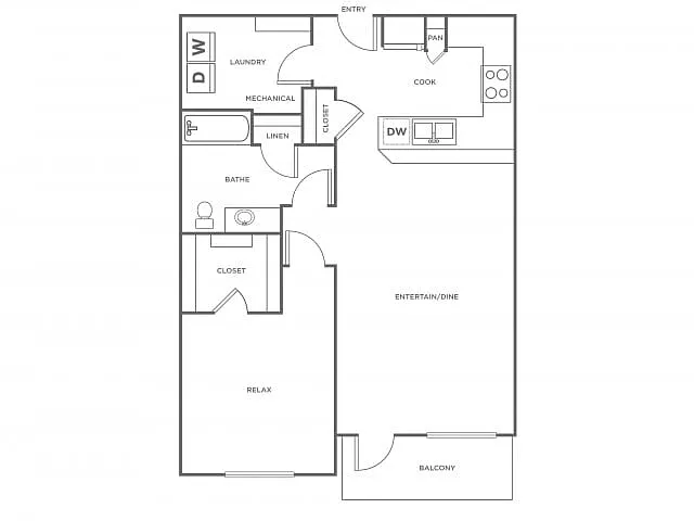 Floor plan A3 - Renovated