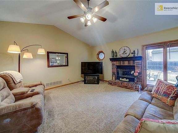 Great room with vaulted ceiling.