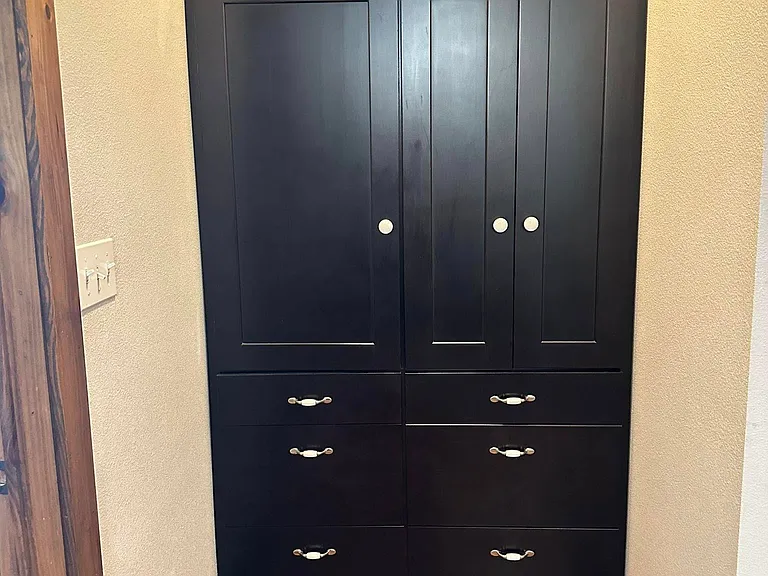 Primary bathroom storage