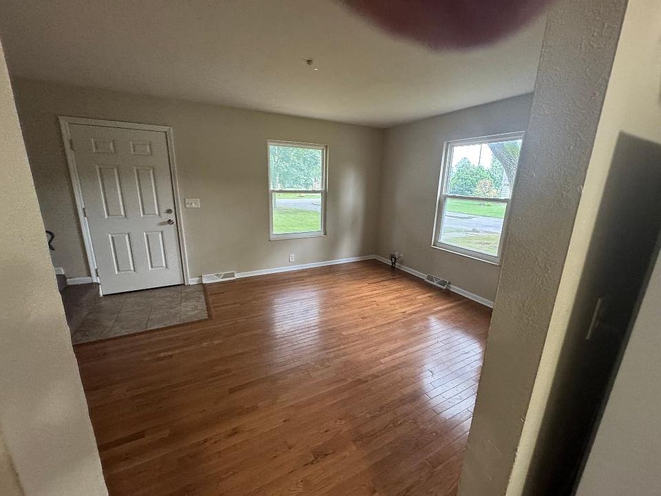 Living room with newer hardwood floors