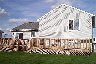 Decks overlooking golf course