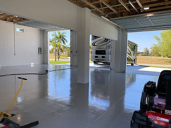Inside Barn with Epoxy Floor
