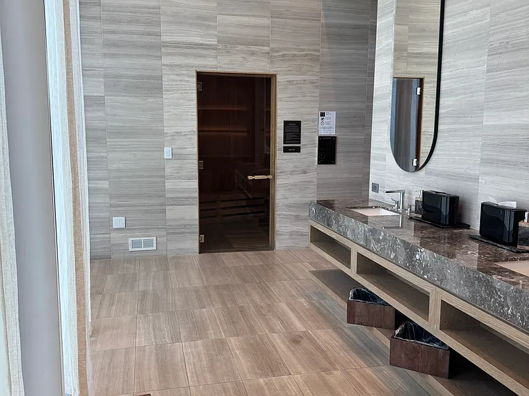 sauna in locker rooms