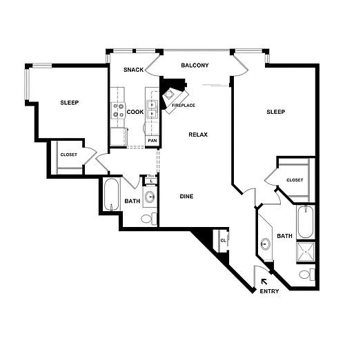 Floor plan 2x2LK
