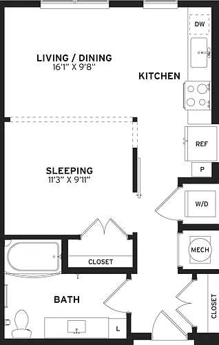 Floor plan Studio-S1
