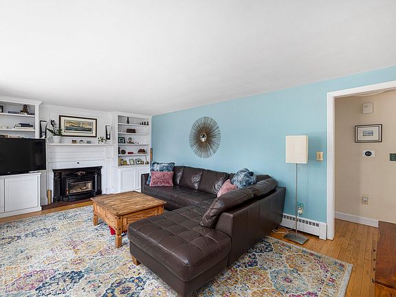 Cozy living room with wood burning stove