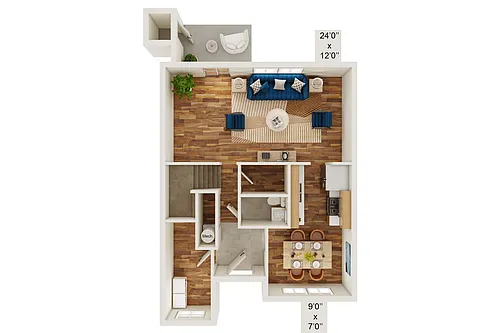 Floor plan 3-bedroom
