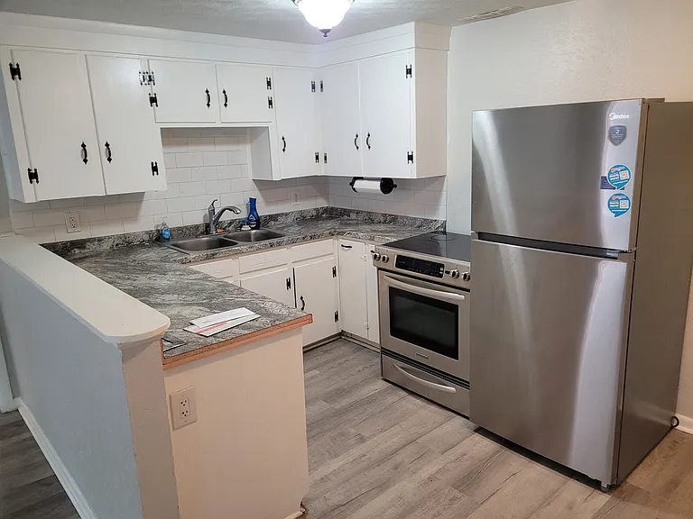 New & updated appliances. Decent sized kitchen