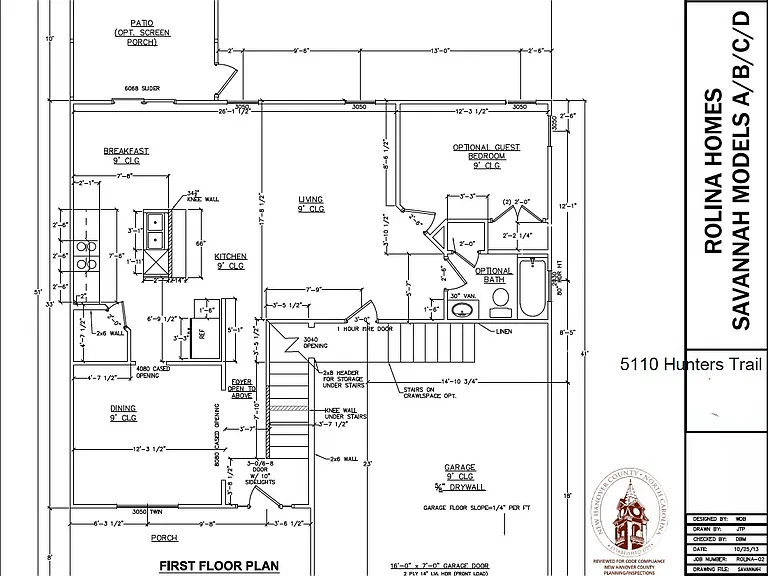 ACTUAL BUILD PLANS FOR 1ST FLOOR