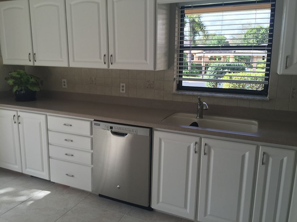 Large kitchen opens to patio