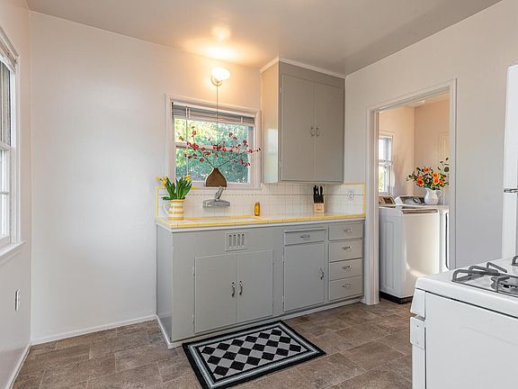 Kitchen with gas stove