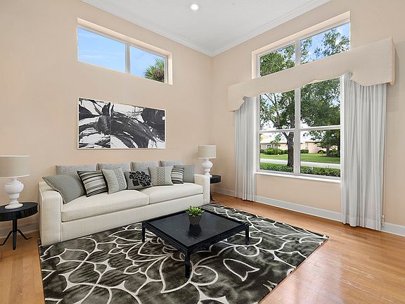 Virtually staged living room