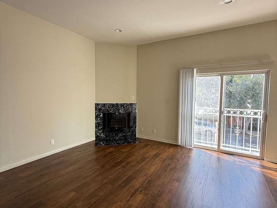 Living room/front room with a small deck
