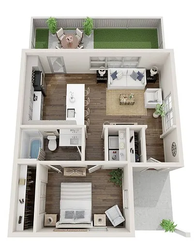 Floor plan 1 Bed Ash Twin