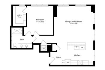 A18 - 1x1 - 921 sq.ft.