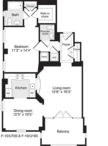 Floor plan 1 Bedroom FF