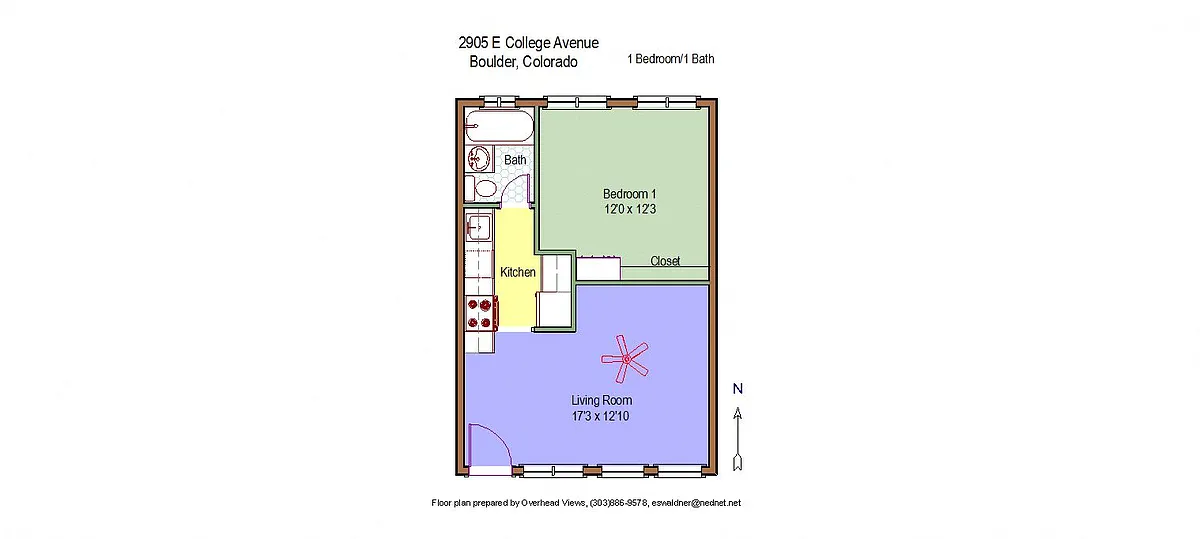 Floor plan 1 Bed 1 Bath