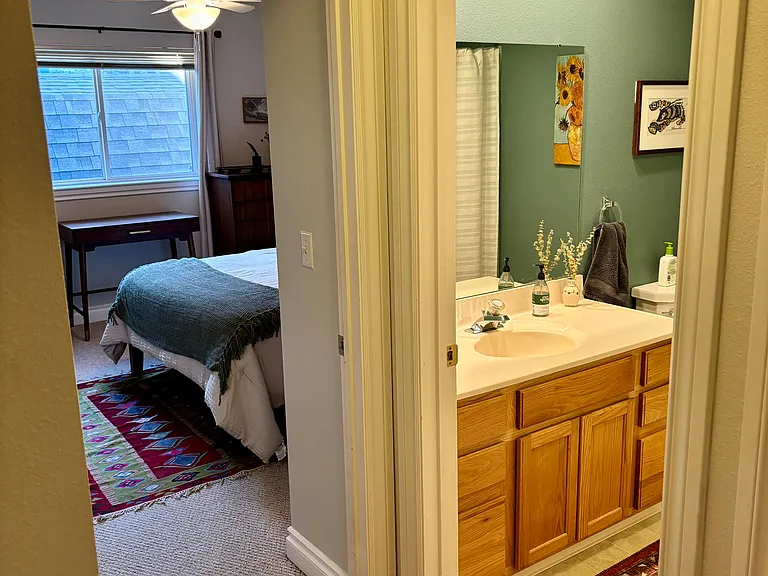 Downstairs bathroom and bedroom