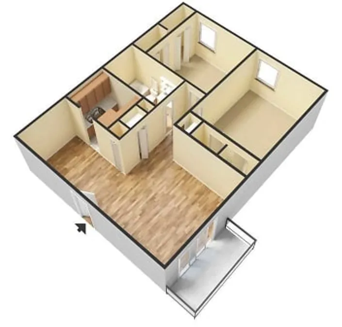 Floor plan The Cordoba 2x1