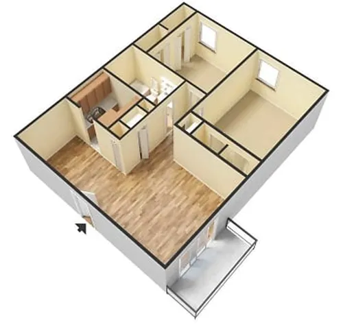 Floor plan The Cordoba 2x1