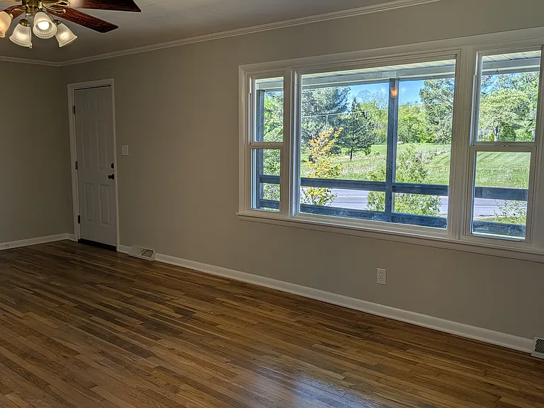 Living room, front door