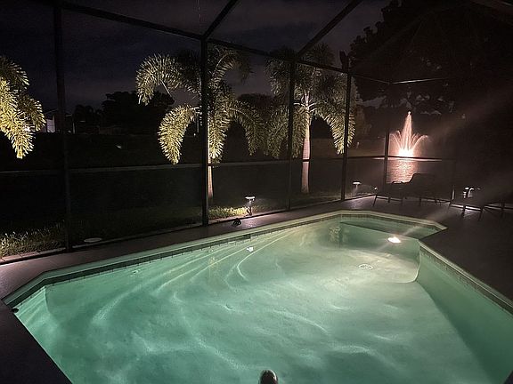 Night Pool view