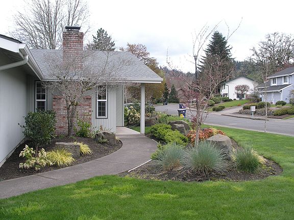 Mature professional landscaping