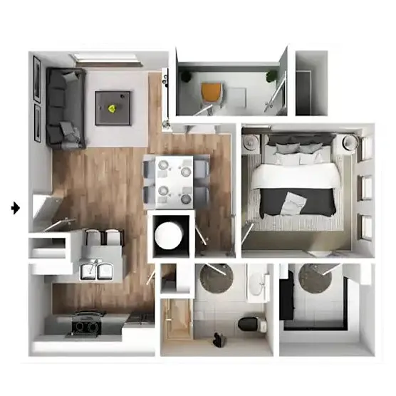 Floor plan One Bedroom