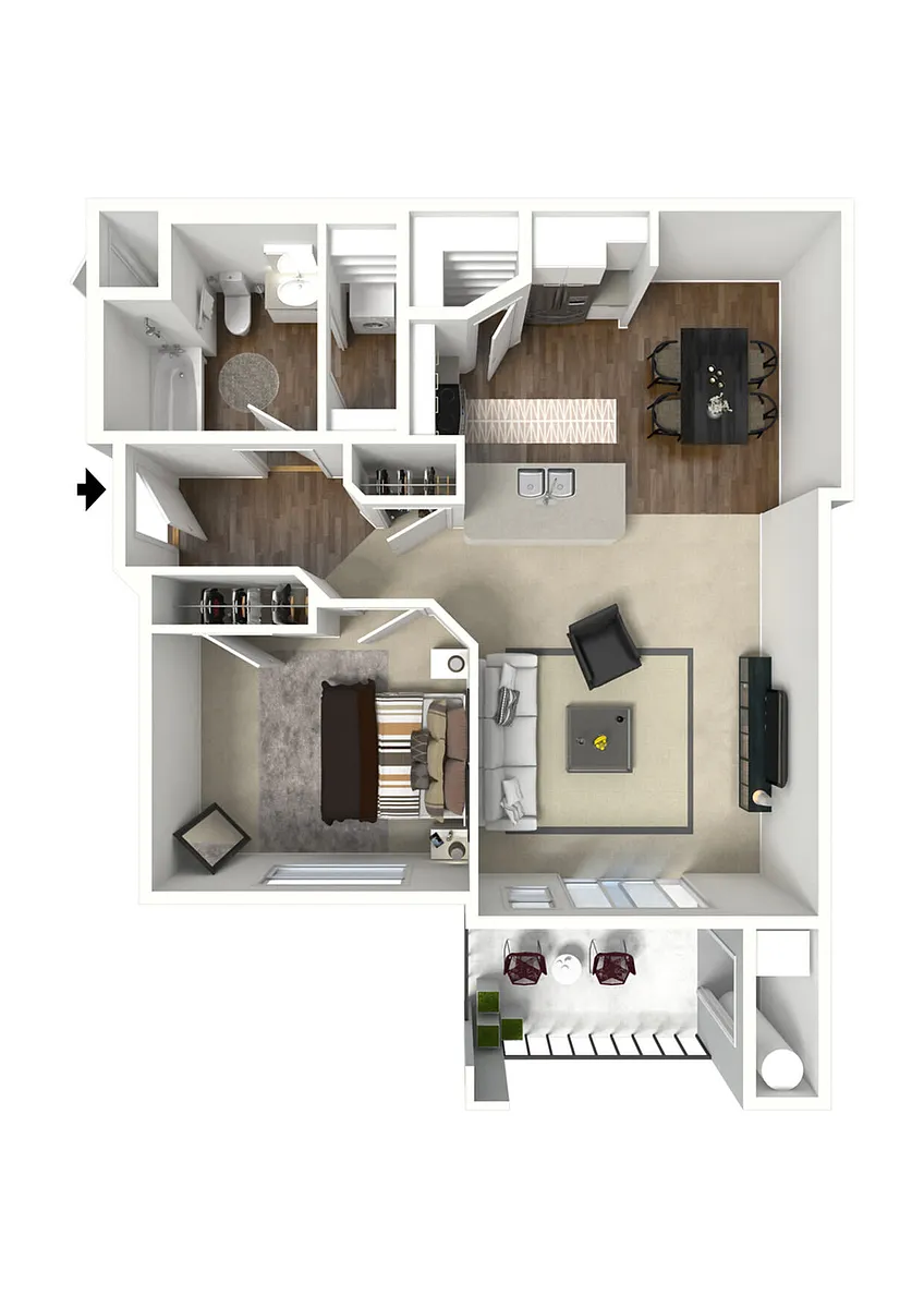 Floor plan 1 Bed
