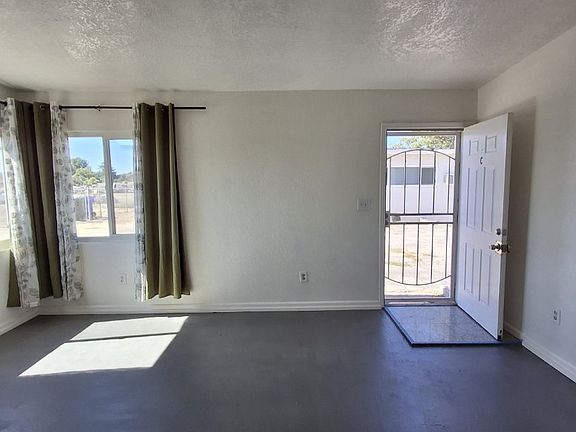Living room showing front door